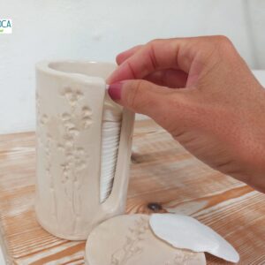 Dispensador de algodones "Flores"