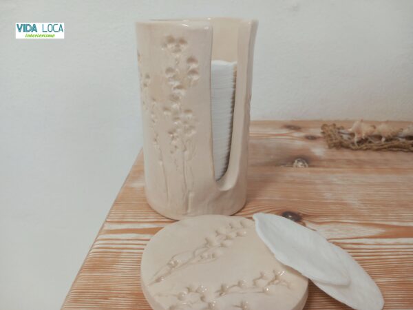 Dispensador de algodones "Flores" - Imagen 3