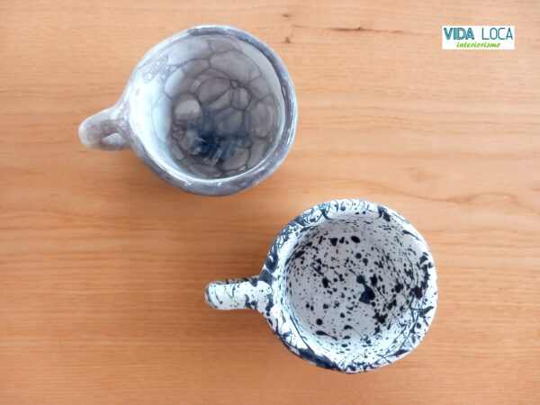 Tazas de Cerámica Artesanales – Modelos “Manchas”, “Burbujas” y “Dos Colores” - Imagen 3