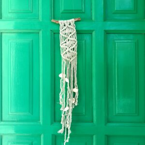 Colgante macrame' y madera