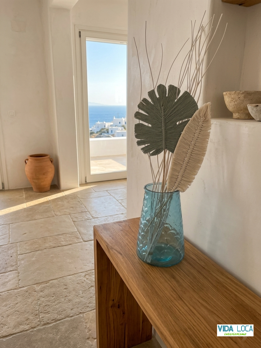Hojas decorativas de macramé