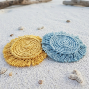 Posavasos / Sottovasi de Macramé Artesanal