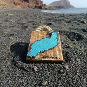 Cuadros madera, clavos y hilo "Lanzarote"
