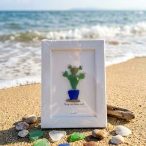 Cuadro con vidrio Cactus – Hecho a mano