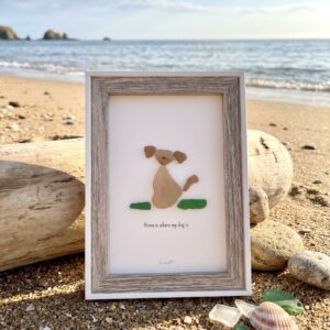 Cuadro con vidrio Perrito – Hecho a mano