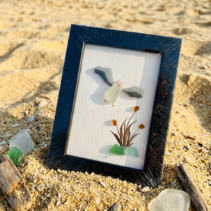 Cuadro con vidrio Gaviota – Hecho a mano